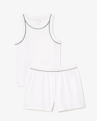 Conjunto de Pijama de Algodão Canelado