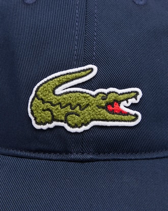 Bon&eacute; de Sarja de Algod&atilde;o com Emblema de Crocodilo