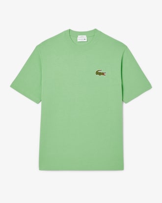 T-shirt de Algodão Grosso com Emblema Loose Fit