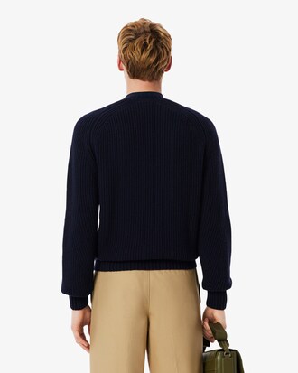 Sweater com Decote Redondo de Lã Cardada Grossa