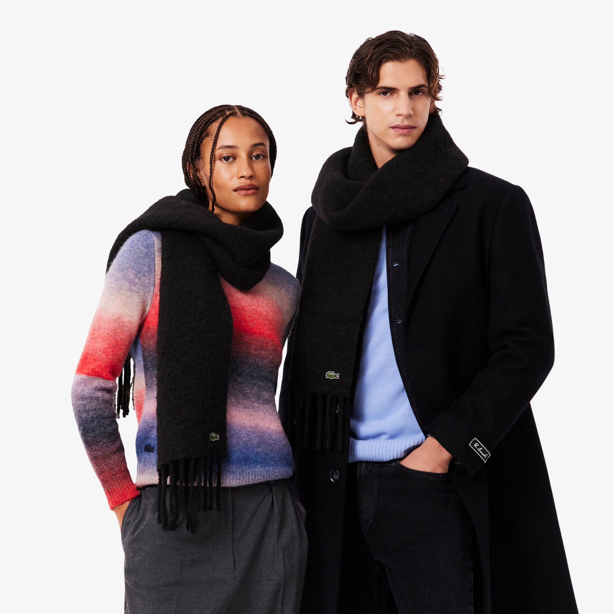 Cachecol de Lã de Alpaca com Franjas - Men's Scarves & Gloves