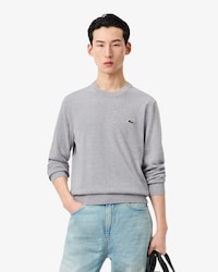 Sweater de Algod&atilde;o Monocrom&aacute;tica com Decote Redondo
