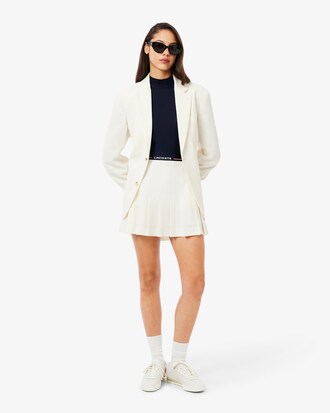 Sweater de Gola Ala em Malha Canelada de Lã Merino