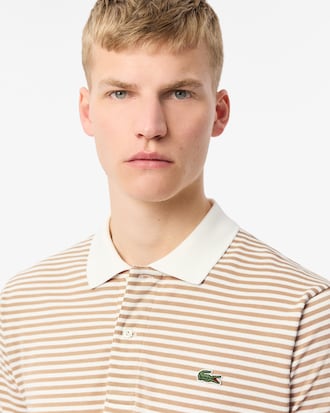 Polo L.12.12 Petit Piqué às Riscas Classic Fit
