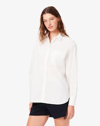 Camisa em Popelina de Algod&atilde;o Oversized