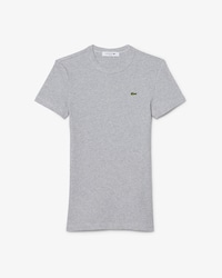T-shirt de Algod&atilde;o Canelado Slim Fit