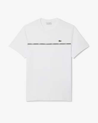T-shirt Lacoste em Jersey de Algod&atilde;o com Rebordo