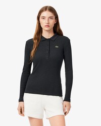 Polo L.12.D de Algod&atilde;o Canelado Slim Fit