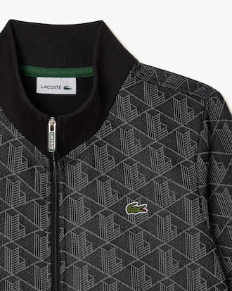 Sweatshirt Paris de Gola Alta com Fecho e com Monograma