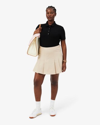 Polo piqu&eacute; de algod&atilde;o stretch Lacoste para Mulher