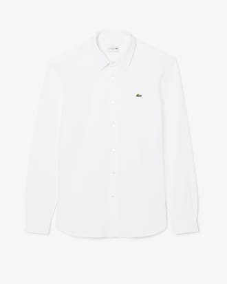Camisa em Piqué de Algodão Slim Fit