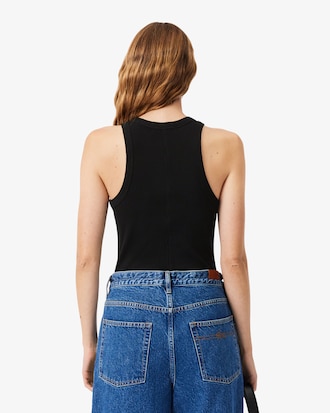 Top sem Mangas em Algodão Slim Fit