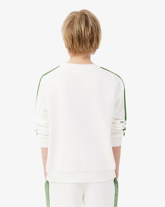 Sweatshirt de Algod&atilde;o Listrada e com Logo