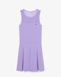 Vestido de T&eacute;nis El&aacute;stico e Plissado com Tecido Duplo