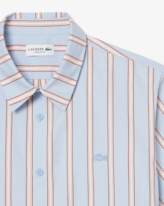 Camisa de Popelina &agrave;s Listras Regular Fit