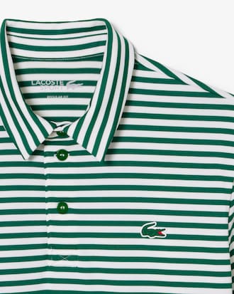 Polo de Golf Listrado Regular Fit e com Tecnologia Ultra-Dry