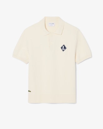 Sweater com Gola de Polo com Emblema de Fabrico Franc&ecirc;s