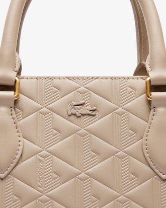 Saco Tote Grande com Monograma Maheki