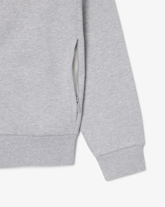 Sweatshirt de Felpa com Gola Alta e Fecho