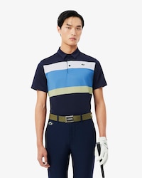 Polo de Golfe El&aacute;stico Colorblock com Tecnologia Ultra-Dry