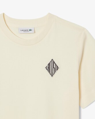 T-shirt de Algodão com Emblema Lacoste