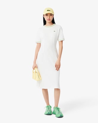 Vestido tipo T-shirt Jersey com Acabamento em Contraste