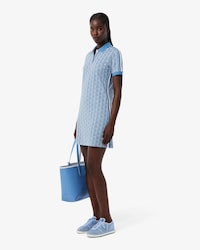 Vestido Polo em Jacquard com Monograma Slim Fit