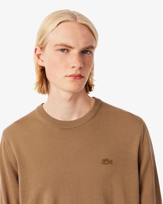 Sweater de Lã Merino com Decote Redondo
