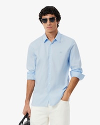 Camisa em Popelina El&aacute;stica Slim Fit