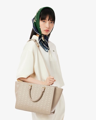 Saco Tote Grande com Monograma Maheki