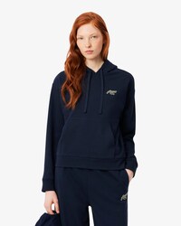 Camisola com Capuz em Felpa com Emblema