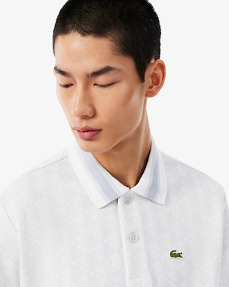 Polo em Jacquard com Monograma Classic Fit