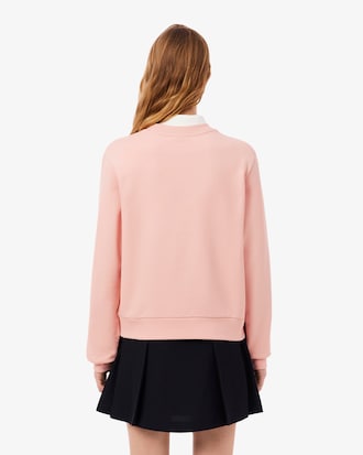 Sweatshirt de Velo com Colarinho Redondo Relaxed Fit