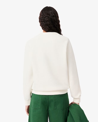 Sweatshirt Piqué com Gola Redonda