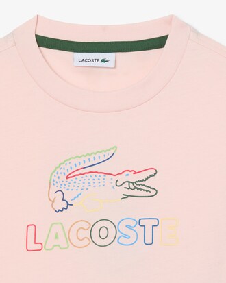 T-shirt de Algod&atilde;o com Estampado Oversize   