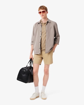 Polo Paris Bordado e com Gola Aberta Classic Fit