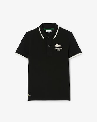 Polo Petit Piqué com Gola às Riscas