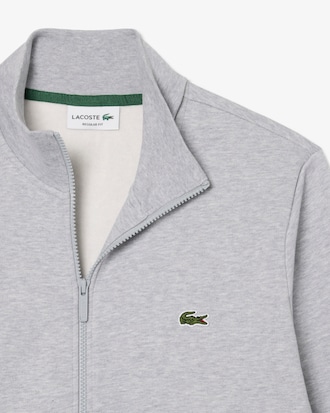 Sweatshirt de Felpa com Gola Alta e Fecho