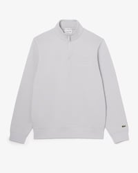 Sweatshirt de Gola Alta e Fecho com Marca Gravada em Relevo