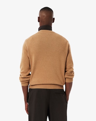 Sweater com Decote Redondo de L&atilde; Cardada