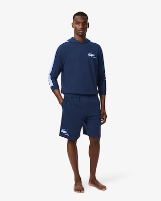 Calções Loungewear em Felpa Straight Fit