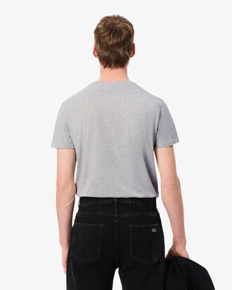 T-shirt de Algod&atilde;o Pima com Decote em V Leve