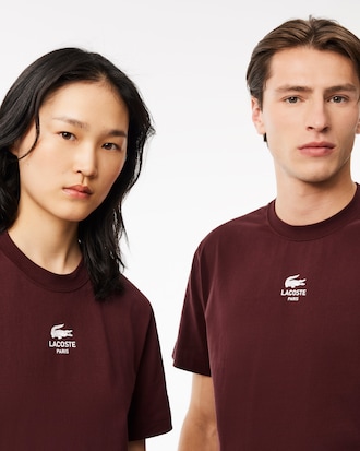 T-shirt de Algodão com Estampado de Assinatura