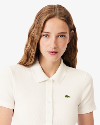 Polo L.12.D de Algod&atilde;o Canelado Slim Fit