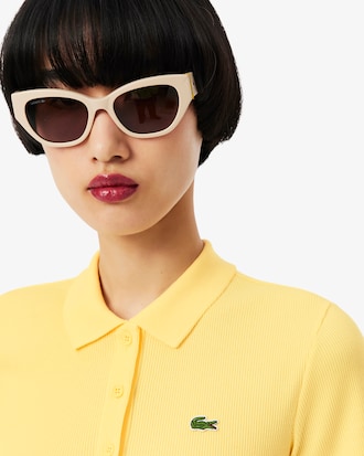 Polo L.12.D de Algod&atilde;o Canelado Slim Fit