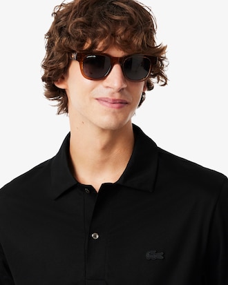 Polo Paris Bordado e com Gola Aberta Classic Fit
