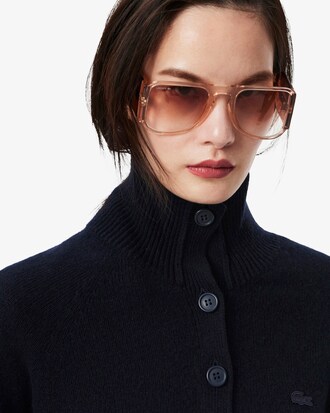 Sweater de Gola Alta em L&atilde; Cardada