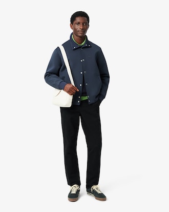 Sweater de algod&atilde;o e malha de cabo