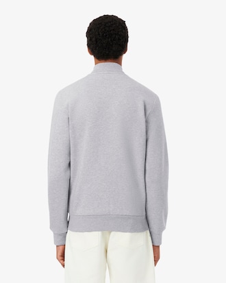 Sweatshirt de Felpa com Gola Alta e Fecho