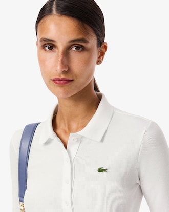 Polo L.12.D de Algod&atilde;o Canelado Slim Fit